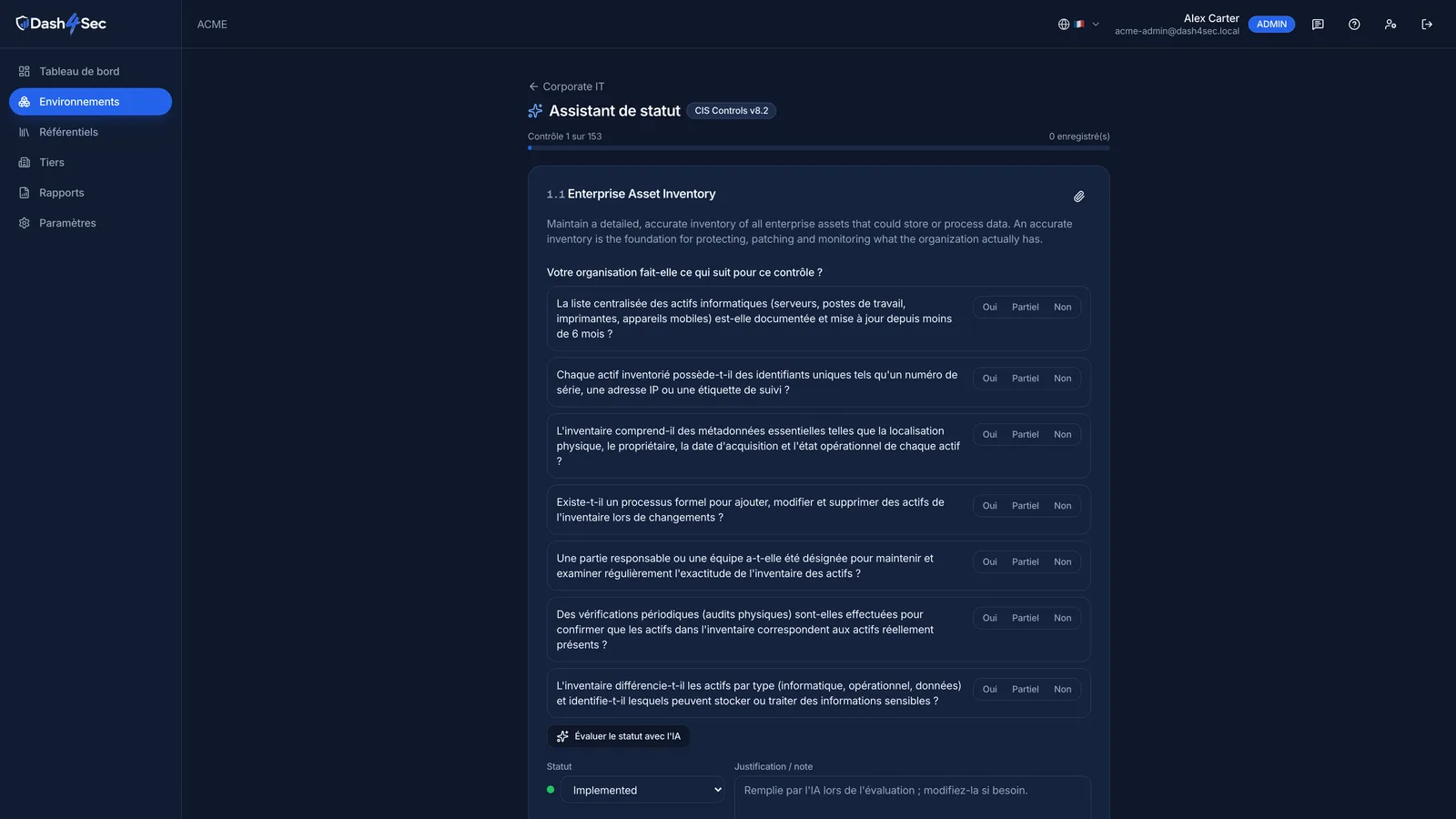 Renseignez le statut sans bloquer.