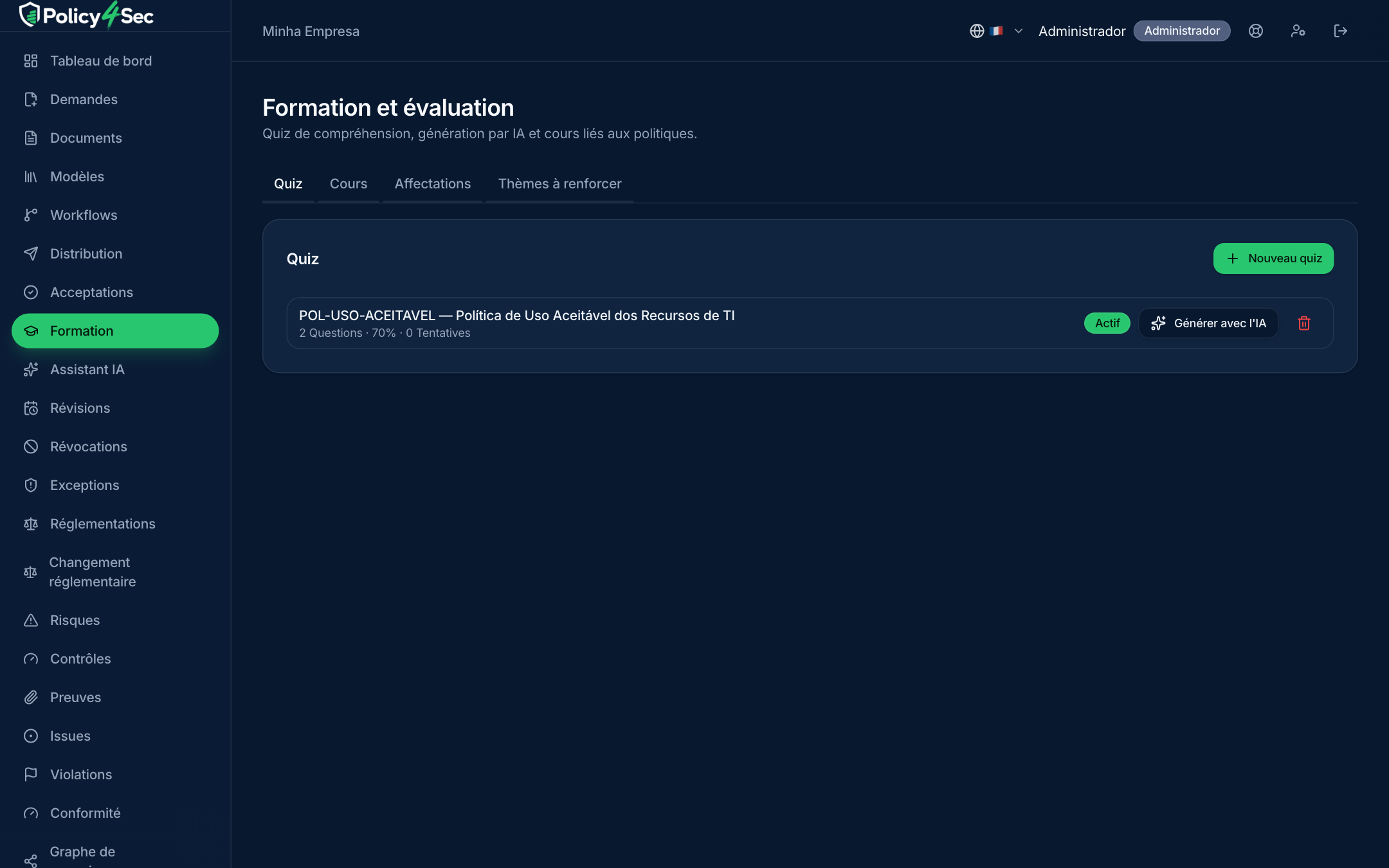 Quiz de compréhension